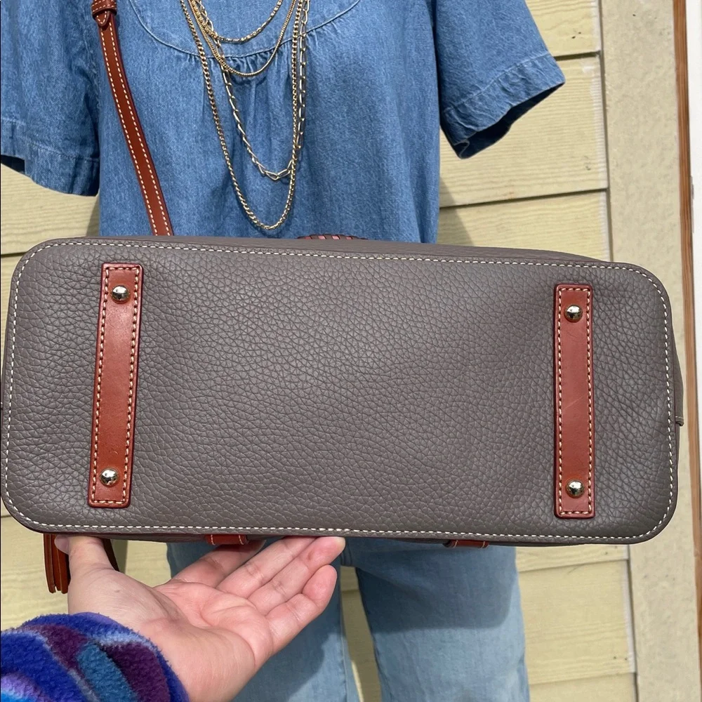Dooney & Bourke Pebble Grain Aubrey Satchel, Elephant